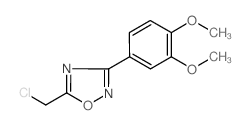 5-(Chloromethyl)-3-(3,4-dimethoxyphenyl)-1,2,4-oxadiazole structure, CAS 91066-47-6