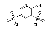 2-Aminopyridine-3,5-disulfonyl dichloride structure, CAS 1437-44-1
