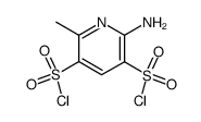 2-Amino-6-methylpyridine-3,5-disulfonyl dichloride structure, CAS 2100-03-0
