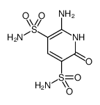 2-Amino-6-hydroxypyridine-3,5-disulfonamide structure, CAS 89181-95-3