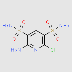 2-Amino-6-chloropyridine-3,5-disulfonamide structure, CAS 3751-41-5