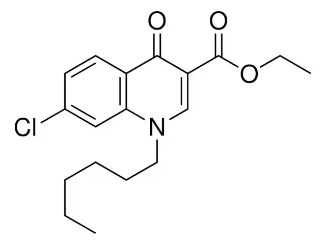Ethyl 7-chloro-4-(naphthalen-1-ylamino)quinoline-3-carboxylate structure, CAS 97015-10-6