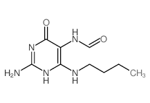N-(2-Amino-4-(butylamino)-6-hydroxypyrimidin-5-yl)formamide structure, CAS 6944-11-2