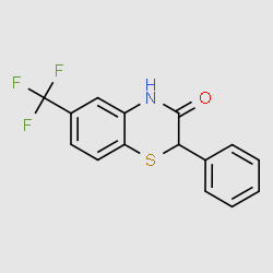 6-Chloro-2-phenyl-2H-benzo[b][1,4]thiazin-3(4H)-one structure, CAS 1493-55-6