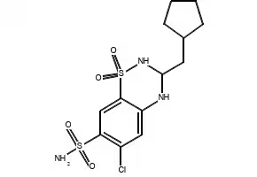 6-Chloro-3,7-dimethyl-2H-benzo[e][1,2,4]thiadiazine 1,1-dioxide structure, CAS 65-53-2