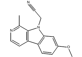 1-(1-Methyl-3,4-dihydro-1H-pyrido[3,4-b]indol-2(9H)-yl)ethanone structure, CAS 6649-98-5