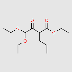 Ethyl 2-(2,2-diethoxyacetyl)pentanoate structure, CAS 97395-00-1