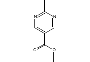 Methyl 2-methylpyrimidine-5-carboxylate structure, CAS 5571-03-9