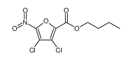 Butyl 3,4-dichloro-5-nitrofuran-2-carboxylate structure, CAS 90650-35-4