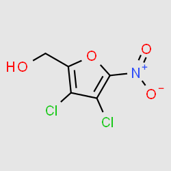 (3,4-Dichloro-5-nitrofuran-2-yl)methanol structure, CAS 25293-86-1