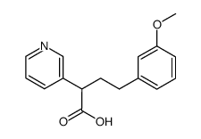 4-(3-Methoxyphenyl)-2-(pyridin-3-yl)butanoic acid structure, CAS 6529-31-3