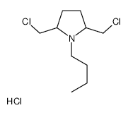 1-Butyl-2,5-bis(chloromethyl)pyrrolidine hydrochloride structure, CAS 102367-11-3