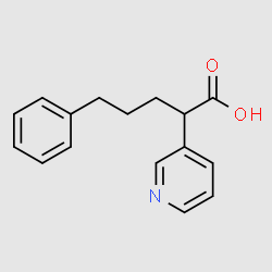 5-Phenyl-2-(pyridin-3-yl)pentanoic acid structure, CAS 6529-55-1