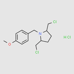 2,5-Bis(chloromethyl)-1-(4-methoxybenzyl)pyrrolidine hydrochloride structure, CAS 106321-44-2
