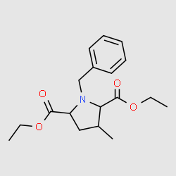 Diethyl 1-benzyl-3-methylpyrrolidine-2,5-dicarboxylate structure, CAS 101865-12-7