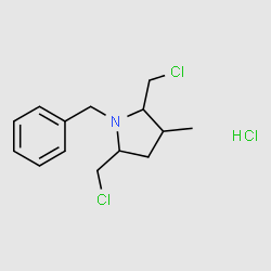 1-Benzyl-2,5-bis(chloromethyl)-3-methylpyrrolidine hydrochloride structure, CAS 100792-95-8