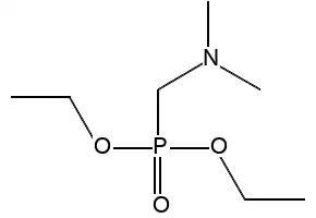 Diethyl (dimethylamino)methylphosphonate structure, CAS 3958-40-5