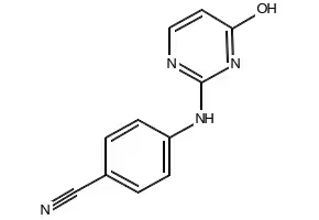 4-(4-Hydroxy-6-oxo-1,6-dihydropyrimidin-2-ylamino)benzonitrile structure, CAS 374067-80-8