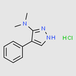 N,N-Dimethyl-4-phenyl-1H-pyrazol-3-amine hydrochloride structure, CAS 95347-98-1