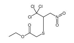 Ethyl 2-((1,1,1-trichloro-3-nitropropan-2-yl)thio)acetate structure, CAS 89728-74-5