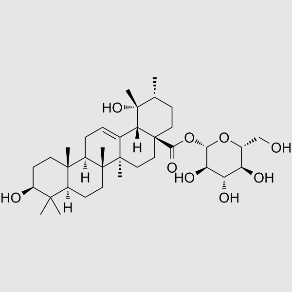Pomolicacid28-O-beta-D-glucopyranosylester structure, CAS 83725-24-0