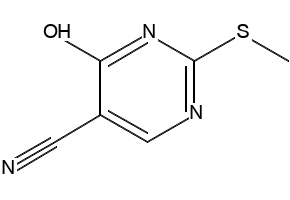 5-Pyrimidinecarbonitrile,1,6-dihydro-2-(methylthio)-6-oxo- structure, CAS 89487-99-0