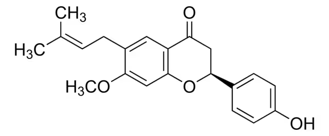 Bavachinin structure, CAS 19879-30-2