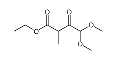 Ethyl 4,4-dimethoxy-2-methyl-3-oxobutanoate structure, CAS 93192-41-7