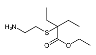 Ethyl 2-((2-aminoethyl)thio)-2-ethylbutanoate structure, CAS 91426-73-2