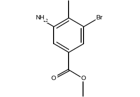 Benzoicacid,3-amino-5-bromo-4-methyl-,methylester structure, CAS 223519-11-7