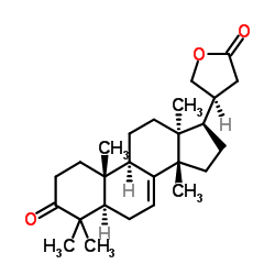 3-Oxo-24,25,26,27-tetranortirucall-7-en-23,21-olide structure, CAS 828935-47-3