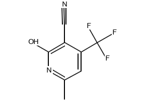 2-Hydroxy-6-methyl-4-(trifluoromethyl)nicotinonitrile structure, CAS 654-49-9