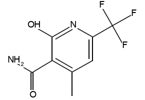 2-Hydroxy-6-methyl-4-(trifluoromethyl)nicotinamide structure, CAS 715-41-3