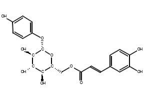 6-O-Caffeoylarbutin structure, CAS 136172-60-6