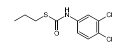 S-Propyl (3,4-dichlorophenyl)carbamothioate structure, CAS 10129-40-5