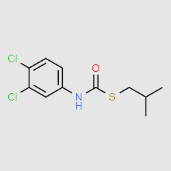 S-Isobutyl (3,4-dichlorophenyl)carbamothioate structure, CAS 10129-42-7