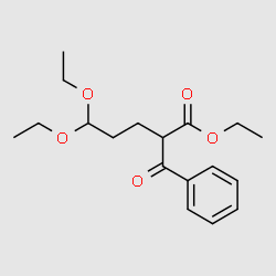 Ethyl 2-benzoyl-5,5-diethoxypentanoate structure, CAS 98764-77-3