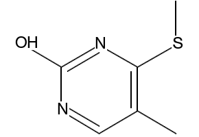 5-Methyl-4-(methylthio)pyrimidin-2(1H)-one structure, CAS 55040-79-4