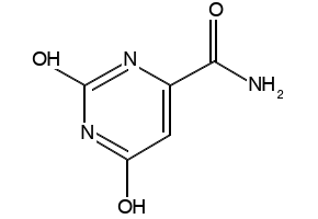 N-Hydroxy-2,6-dioxo-1,2,3,6-tetrahydropyrimidine-4-carboxamide structure, CAS 5067-46-9