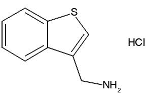 Benzo[b]thiophen-3-ylmethanamine hydrochloride structure, CAS 55810-74-7