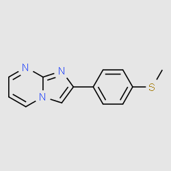 2-(4-(Methylthio)phenyl)imidazo[1,2-a]pyrimidine structure, CAS 3458-54-6
