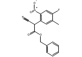 Ethyl 2-cyano-2-(4-fluoro-2-nitrophenyl)acetate structure, CAS 728-00-7