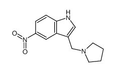 5-Nitro-3-(pyrrolidin-1-ylmethyl)-1H-indole structure, CAS 3414-68-4