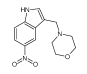 4-((5-Nitro-1H-indol-3-yl)methyl)morpholine structure, CAS 3414-70-8