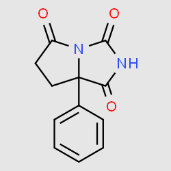 7a-Phenyldihydro-1H-pyrrolo[1,2-c]imidazole-1,3,5(2H,6H)-trione structure, CAS 5199-31-5