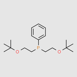 Bis(2-tert-butoxyethyl)(phenyl)phosphine structure, CAS 1036-99-3