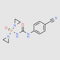 1-(4-Cyanophenyl)-3-(di(aziridin-1-yl)phosphoryl)urea structure, CAS 3413-86-3