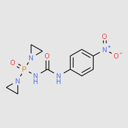 1-(Di(aziridin-1-yl)phosphoryl)-3-(4-nitrophenyl)urea structure, CAS 3413-88-5