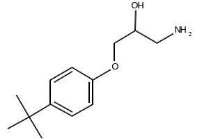 1-Amino-3-(3-tert-butylphenoxy)propan-2-ol structure, CAS 4698-89-9