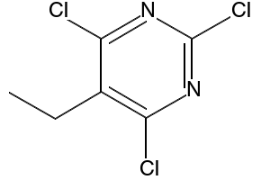 2,4,6-Trichloro-5-ethylpyrimidine structure, CAS 1780-38-7